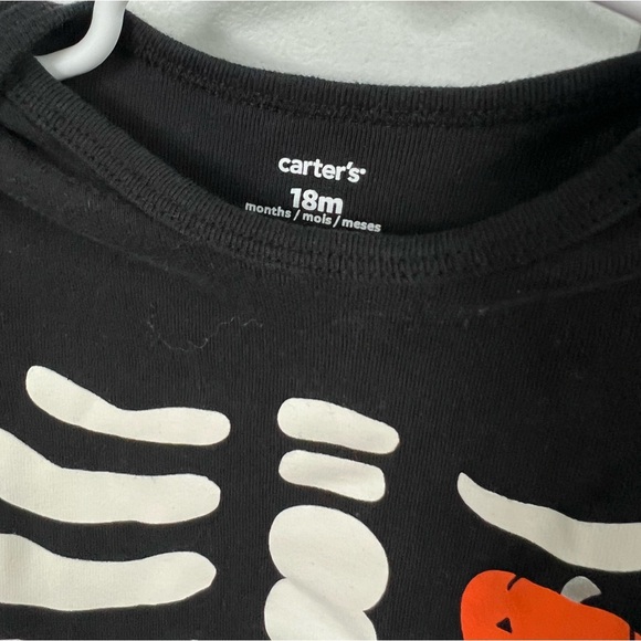 Baby one piece Halloween costume. Skeleton. Carters 18mo - Picture 3 of 4